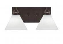  1162-ES-312 - Edge 2 Light Bath Bar, Espresso Finish, 7" White Muslin Glass