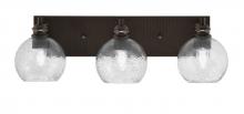  1163-ES-4102 - Edge 3 Light Bath Bar, Espresso Finish, 5.75" Smoke Bubble Glass