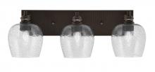  1163-ES-4812 - Edge 3 Light Bath Bar, Espresso Finish, 6" Smoke Bubble Glass