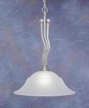  221-BN-53812 - One Light Brushed Nickel Dew Drop Glass Down Pendant