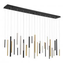  46814-012 - Santana 30 Light LED Chandelier in Mixed Black, Gold and Nickel