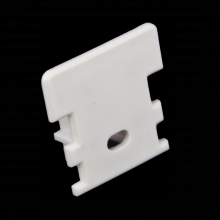  PE-PAVER-FEED - END CAP WITH WIRE FEED HOLE FOR PAVER EXT., WHITE PLASTIC