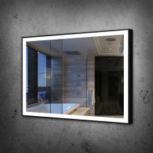  CHICX4835CCT-TS-BLK - Chic Black Framed Rectangle Mirror (Frontlit)