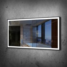  CHICX60323000-RGB-BLK - Chic Black Framed Rectangle Mirror (Frontlit)