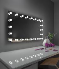  HPRIN48366000-WHT - Hollywood Princess Mirror (LED Bulbs)