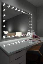  HPRIN85406000-WHT - Hollywood Princess Mirror (LED Bulbs)