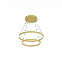  CH87224-BG - Cerchio 24-in Brushed Gold LED Chandeliers