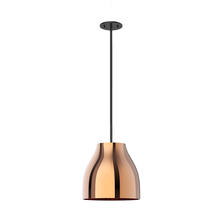  PD62012-BK/CP - Trinity 12-in Black/Copper LED Pendant