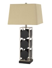  BO-2897TB - Hanson Metal Table Lamp With Square Fabric Shade