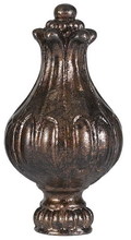  FA-5065B - 3" Metal Cast Finial in Rust Finish