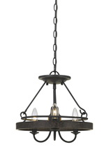  FX-3518-3 - 60W X 3 Helena Metal 2 in 1 Pendant/Semi Flush Mount Fixture