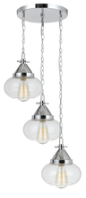  FX-3624-3P - 60W X 3 Maywood Glass Pendant (Edison Bulbs Not included)