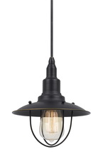  UP-1113-6-DB - 8.88" Tall Metal Pendant in Brushed Steel