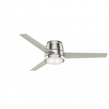  59573 - Casablanca 54 inch Commodus Brushed Nickel Low Profile Ceiling Fan with LED Light Kit