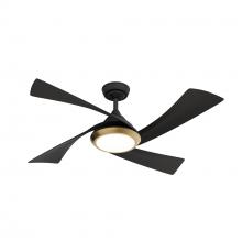  52846 - Casablanca 52 inch Vespucci ENERGY STAR® Matte Black Damp Rated Ceiling Fan with LED Light Kit