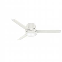  59571 - Casablanca 54 inch Commodus Fresh White Low Profile Ceiling Fan with LED Light Kit and Wall Control