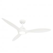  52855 - Casablanca 56 inch Surea ENERGY STAR® Fresh White Damp Rated Ceiling Fan with LED Light Kit