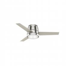  59570 - Casablanca 44 inch Commodus Brushed Nickel Low Profile Ceiling Fan with LED Light Kit