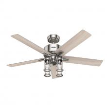  52993 - Hunter 52 inch Astwood II Brushed Nickel Ceiling Fan with LED Light Kit and Handheld Remote