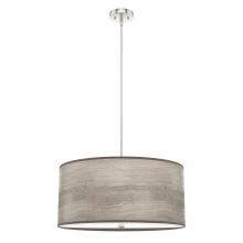  19382 - Hunter Solhaven LT Grey Oak & Brushed Nickel with Painted Cased White Glass 4 LT Pendant Ceiling LT