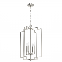  19577 - Hunter Zoanne Brushed Nickel 4 Light Pendant Ceiling Light Fixture