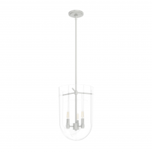  19317 - Hunter Sacha Brushed Nickel with Clear Glass 3 Light Pendant Ceiling Light Fixture