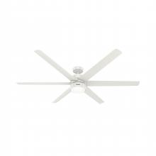  51477 - Hunter 72 inch Solaria ENERGY STAR® Fresh White Damp Rated Ceiling Fan with LED Light Kit