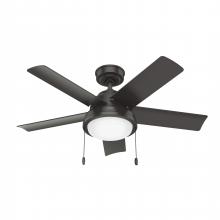  51441 - Hunter 44 in Seawall Noble Bronze WeatherMax Indoor / Outdoor Ceiling Fan w/ LED LT Kit & Pull Chain