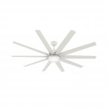  50717 - Hunter 72 inch Overton ENERGY STAR® Matte White Damp Rated Ceiling Fan with LED Light Kit