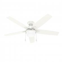  52773 - Hunter 52 inch Anisten ENERGY STAR® Fresh White Ceiling Fan with LED Light Kit and Pull Chain