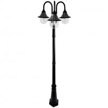  123BM50003 - Orion Triple Head Lamp Post - Black