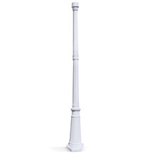  DP55F2 - 6.5-Foot White Decorative Post with 3-Inch Fitter