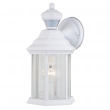  T0730 - Auburn Dualux 6.25-in. Outdoor Motion Sensor Wall Light Textured White