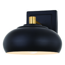  W0381 - Belmont 1 Light Wall Light Matte Black and Satin Brass