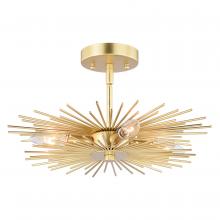  C0227 - Nikko 16-in Semi Flush Ceiling Light Gold