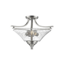  1483-SN - Natalie 3-Light Semi-Flush Ceiling Mount Satin Nickel