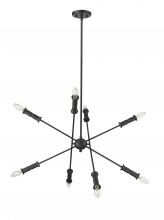  29108-MB - Potiss 8-Light Chandelier Ceiling Light Matte Black