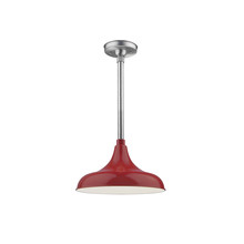  RMWHS14-SR - R Series 1-Light Modified Warehouse Shade Satin Red