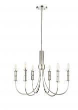  29206-PN - Potiss 6-Light Chandelier Ceiling Light Polished Nickel