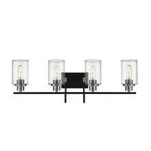  3514-MB/BN - Clifton 4-Light Vanity Matte Black/Brushed Nickel