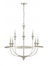  28108-BN - Emery 8-Light Chandelier Ceiling Light Brushed Nickel