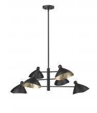  12806-MB - Warhol 6-Light Chandelier Ceiling Light Matte Black