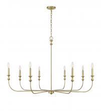  29608-VB - Savanne 8-Light Chandelier Ceiling Light Vintage Brass