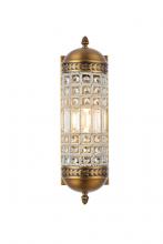  1205W5FG/RC - Olivia 1 light French Gold Wall Sconce Clear Royal Cut Crystal