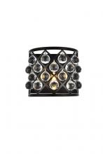 Elegant 1214W11MB/RC - Madison 1 light Matte Black Wall Sconce Clear Royal Cut Crystal