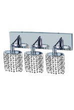  1283W-O-E-CL/EC - 1283 Mini Collection Wall Fixture Oblong Canopy D14.5inx4.5in  H13.5in Ellipse Pendant  Lt:3 Chrome