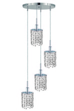  1284D-R-R-CL/SS - Mini 4 light Chrome Pendant