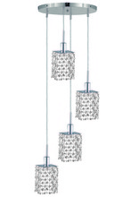  1284D-R-S-CL/SS - Mini 4 light Chrome Pendant