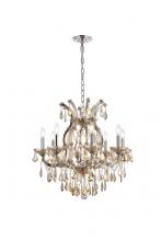  2800D26GT-GT/RC - Maria Theresa 9 Light Golden Teak Chandelier Golden Teak (Smoky) Royal Cut Crystal