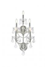  2800W5C/RC - Maria Theresa 5 Light Chrome Wall Sconce Clear Royal Cut Crystal